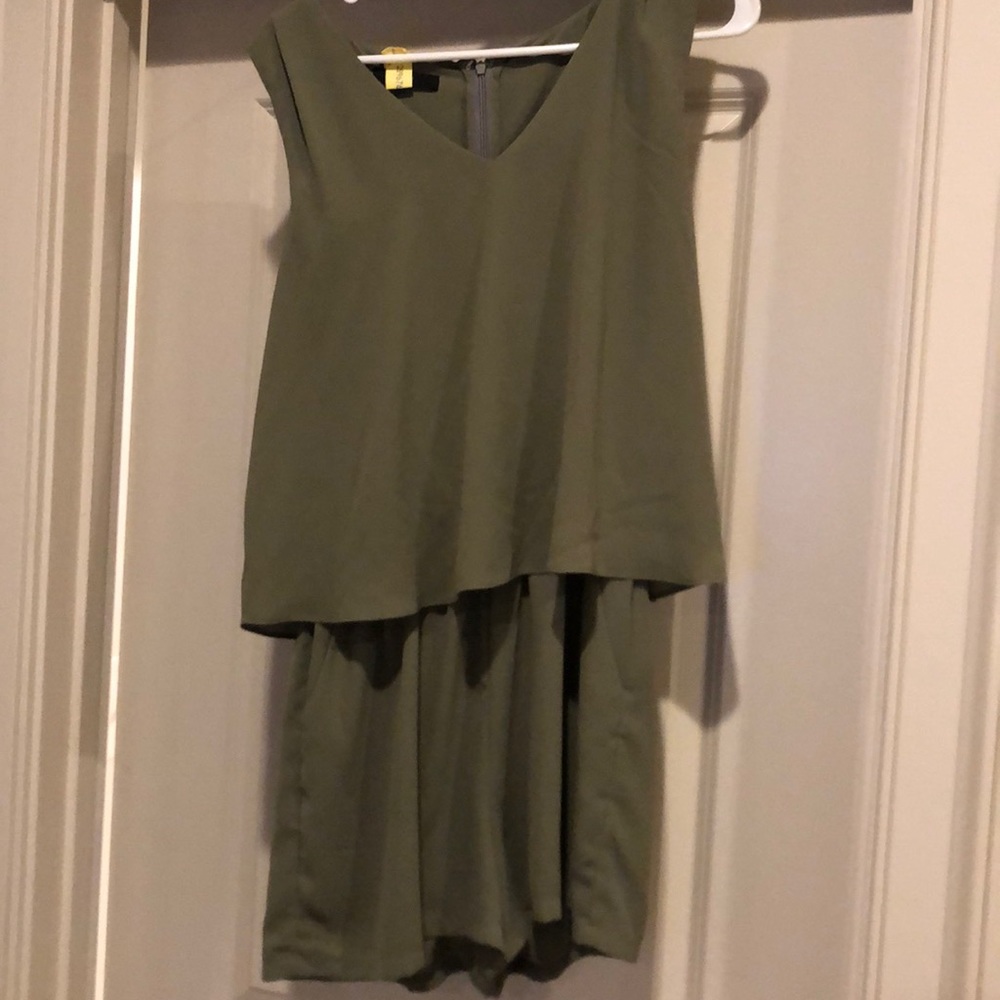 And-b Olive green Hailey Romper size medium